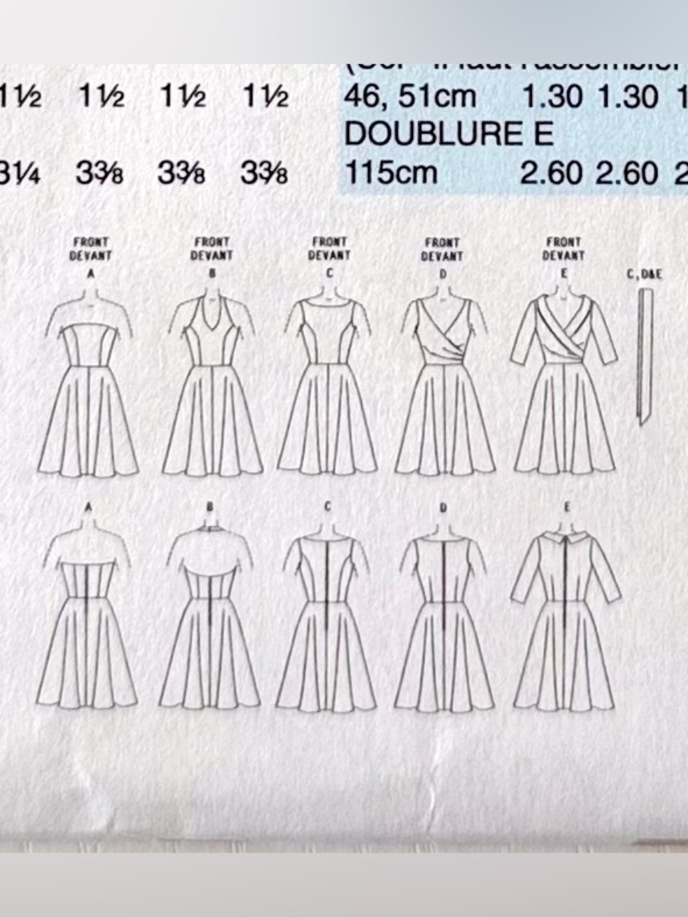 Uncut Butterick Fit n flair Dress neckline & sleeve variations Pattern sz 8-14 - Picture 4 of 16